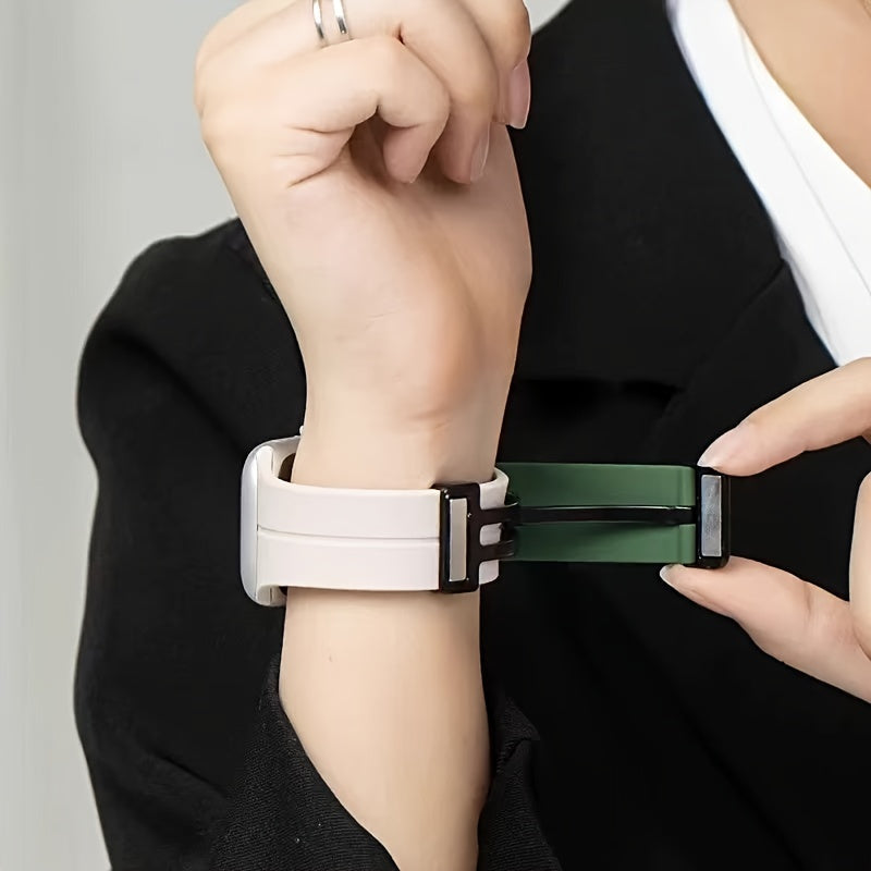 Luxury Two-Tone Silicone Watch Band for iWatch